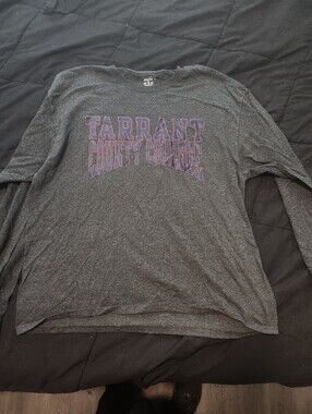 Mens CHAMPION GRAY Tarrant County College Basic Long Sleeve T Shirt